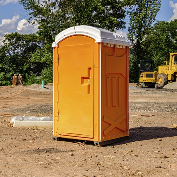 how often are the portable toilets cleaned and serviced during a rental period in Saddle Rock Estates New York